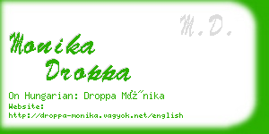 monika droppa business card